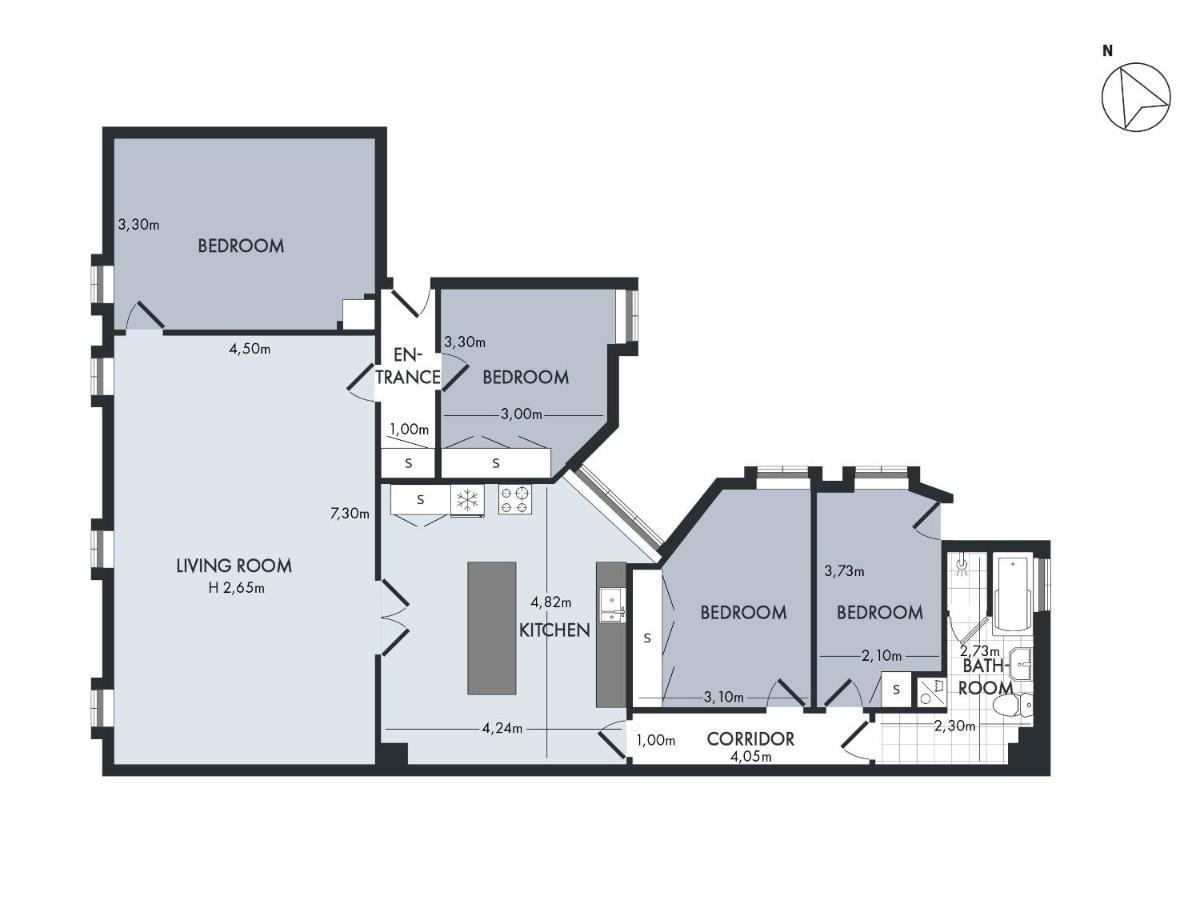 Sanders Stage - Enchanting Four-Bedroom Apartment Near Nyhavn København Eksteriør billede